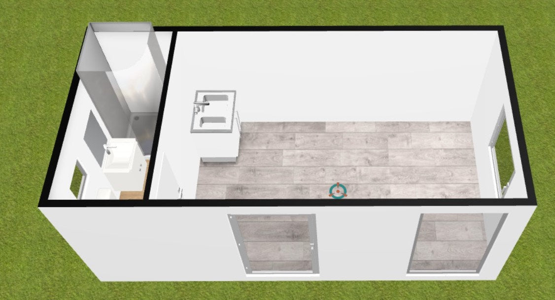 Modulo container abitabile da 17 m2