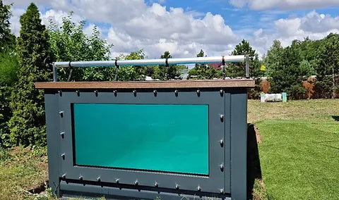 CONTAINER PER PISCINA CON GETTO D'ACQUA DA 40 PIEDI