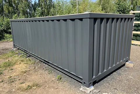 PISCINA CONTAINER DA 20 PIEDI GRIGIO ANTRACITE CON GETTO PER IL NUOTO