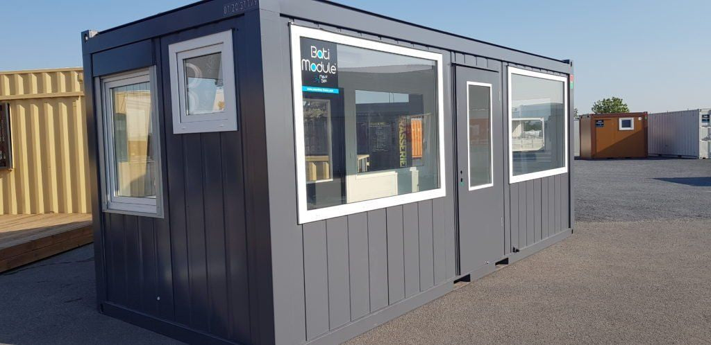 BATIMODULE Ufficio semi-vetrato da 20 piedi (4 lati)